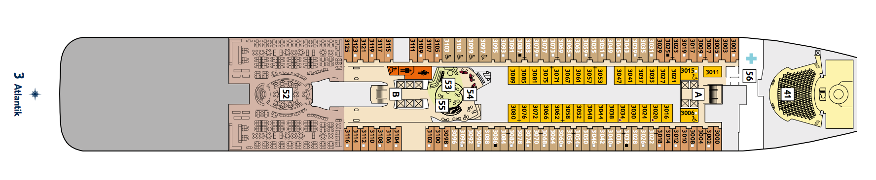 TUI Cruises Mein Schiff 6 Deck Plans Deck 3 Atlantic Ocean.png